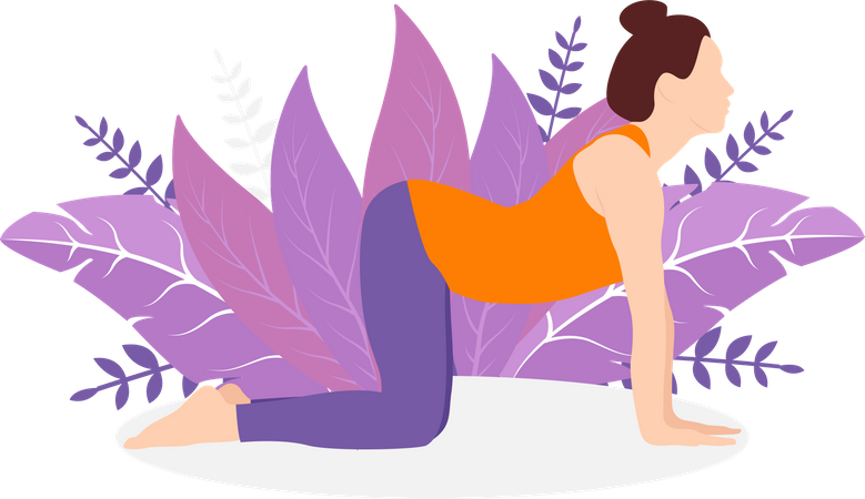 Entraîneur de yoga féminin  Illustration