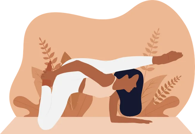 Entraîneur de yoga féminin  Illustration