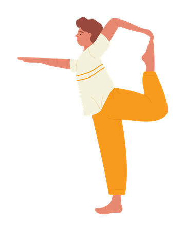 Entraîneur de yoga masculin  Illustration