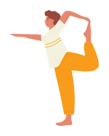 Entraîneur de yoga masculin  Illustration