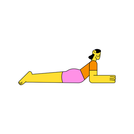 Entraîneur de yoga féminin  Illustration