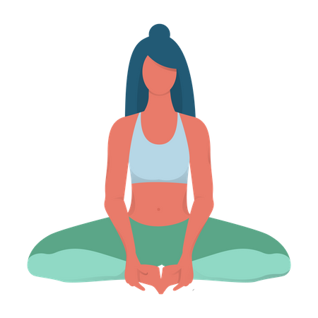 Entraîneur de yoga féminin  Illustration