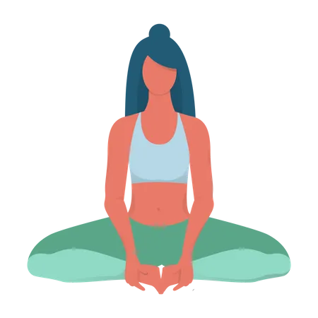 Entraîneur de yoga féminin  Illustration