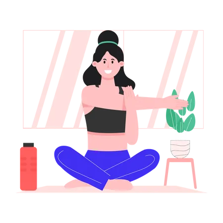 Entraîneur de yoga féminin  Illustration