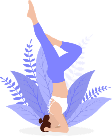 Entraîneur de yoga féminin  Illustration