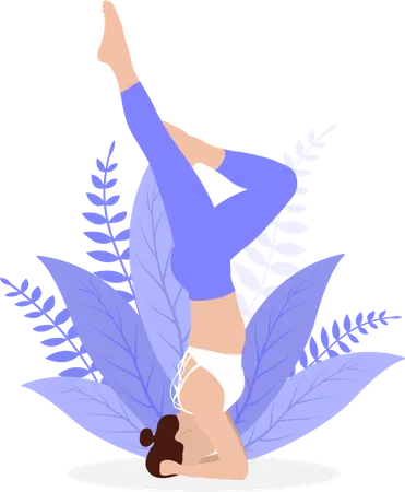 Entraîneur de yoga féminin  Illustration