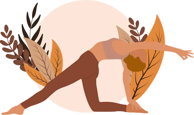 Entraîneur de yoga féminin  Illustration