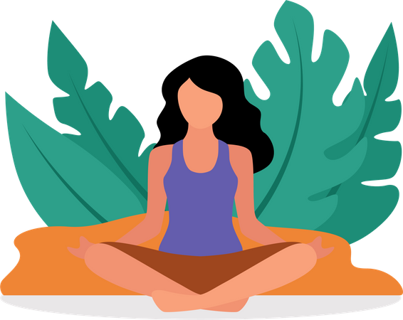 Entraîneur de yoga féminin  Illustration