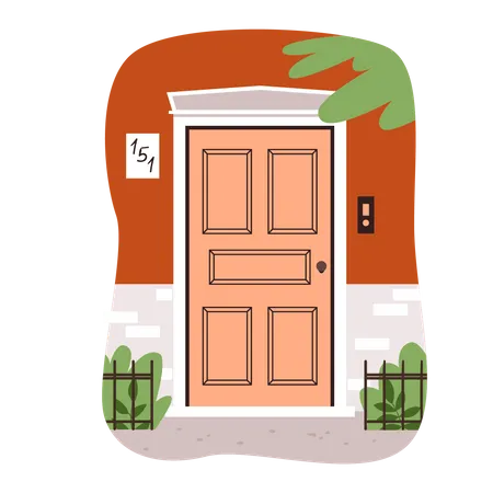 Entrée à la maison  Illustration