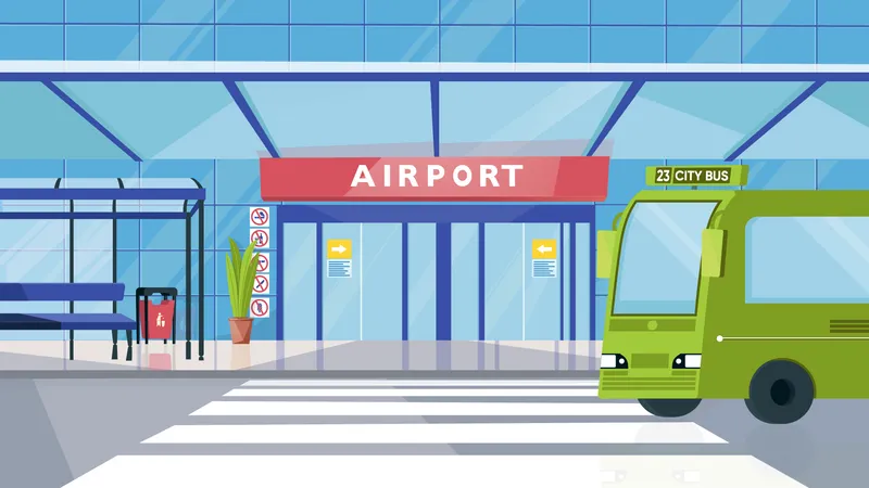 Entrée de l'aéroport  Illustration