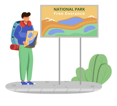 Entrée gratuite au parc national  Illustration