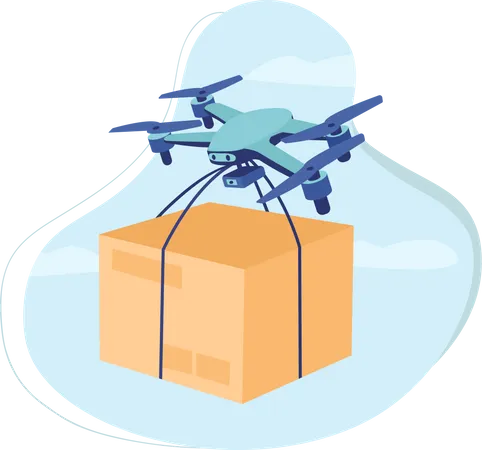 Entrega con drones  Illustration