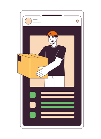 Entrega on-line por correio  Ilustração
