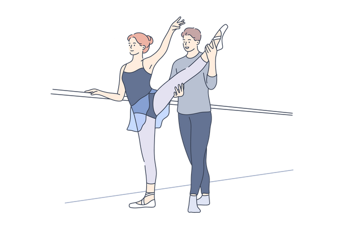 Entrenador de ballet masculino  Ilustración
