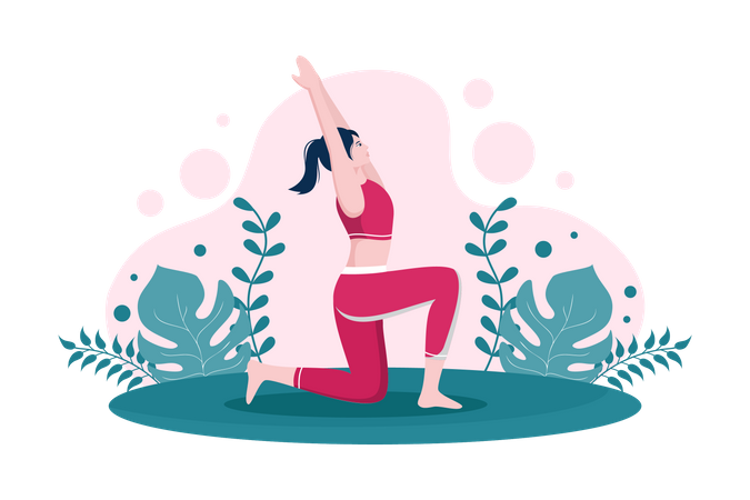 Entrenador de yoga  Ilustración