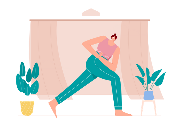 Entrenador de yoga  Ilustración