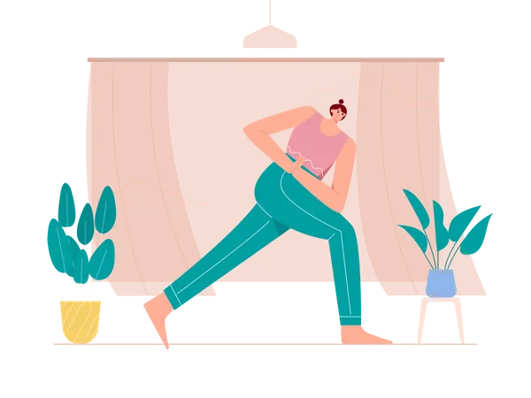 Entrenador de yoga  Ilustración