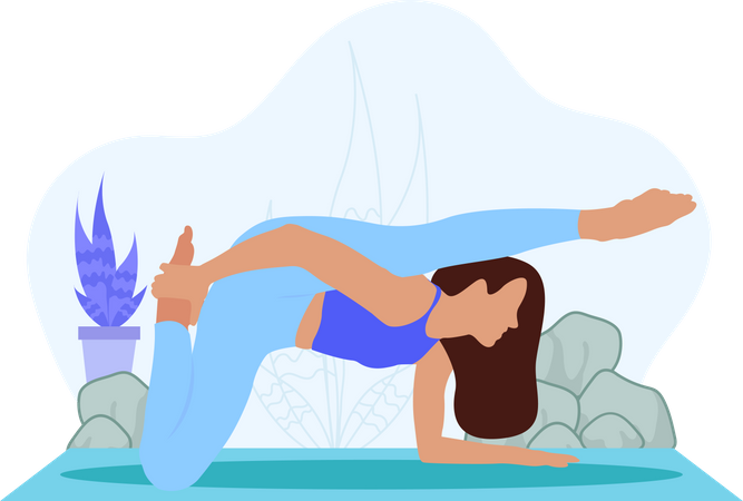 Entrenador de yoga  Ilustración