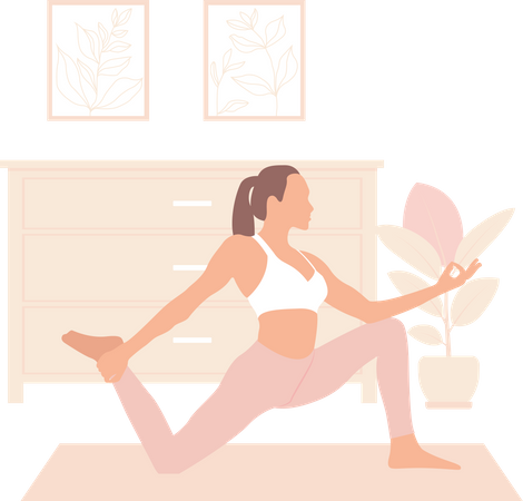 Entrenador de yoga  Ilustración