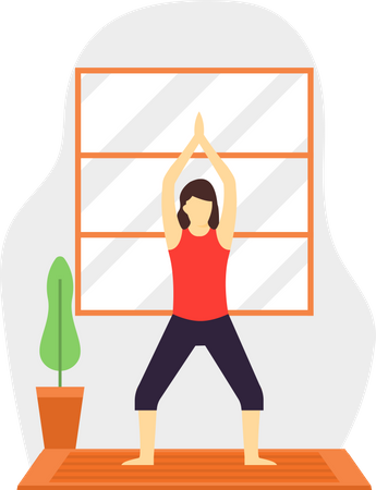 Entrenador de yoga  Ilustración