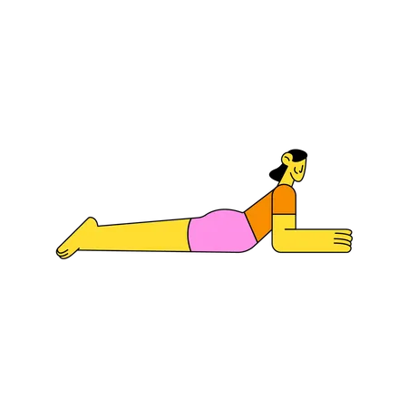 Entrenadora de yoga femenina  Ilustración