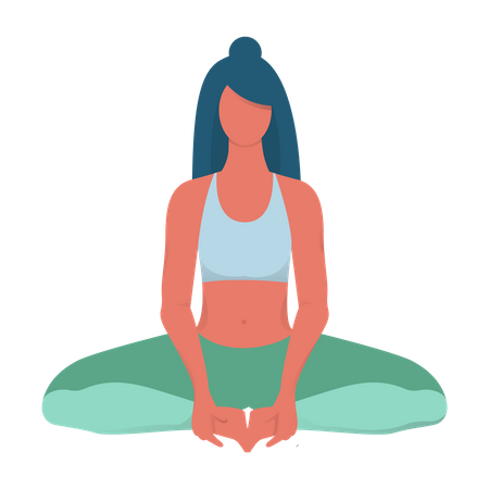 Entrenadora de yoga femenina  Ilustración