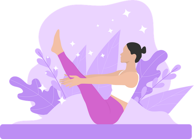 Entrenadora de yoga femenina  Illustration