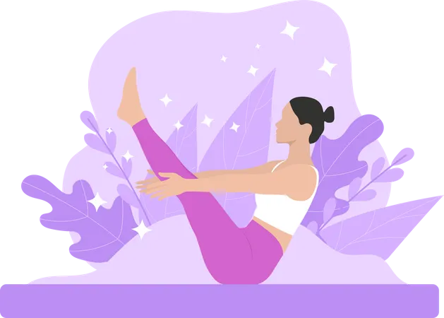 Entrenadora de yoga femenina  Illustration