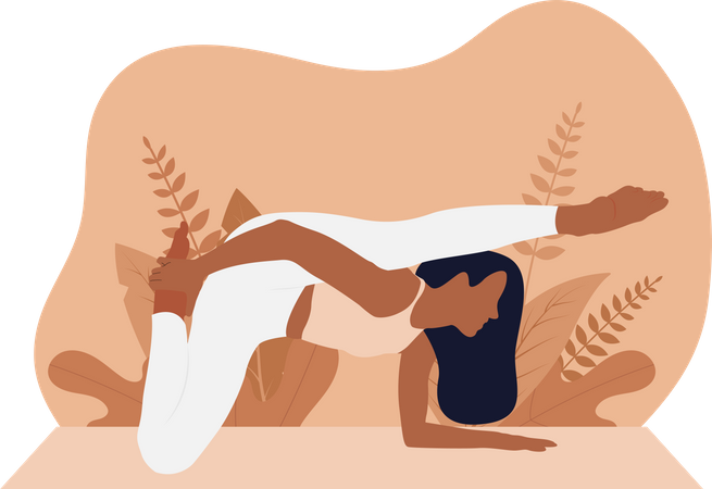 Entrenadora de yoga femenina  Illustration