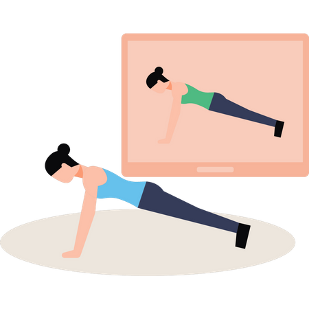 Entrenadora de yoga femenina  Illustration