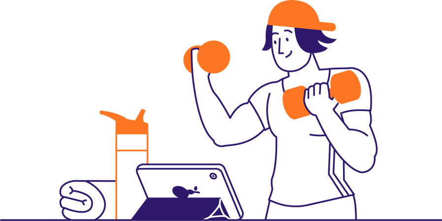 Entrenamiento en casa  Ilustración