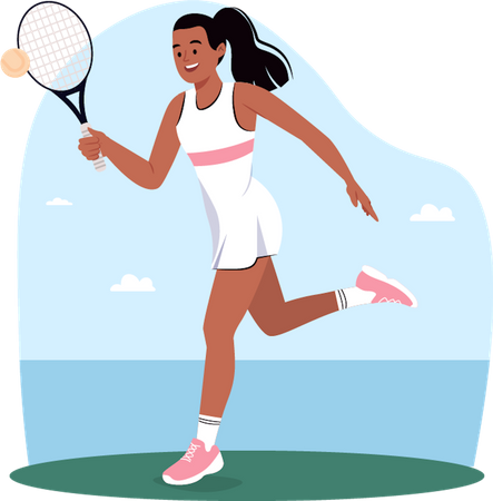 Entrenamiento de tenis  Ilustración