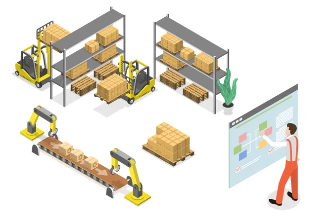 Distribution en entrepôt  Illustration