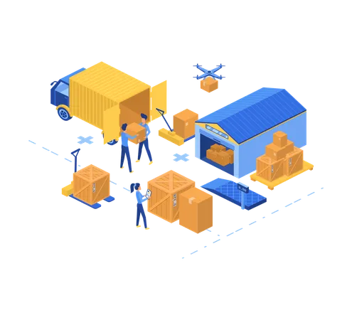 Entrepôt logistique  Illustration