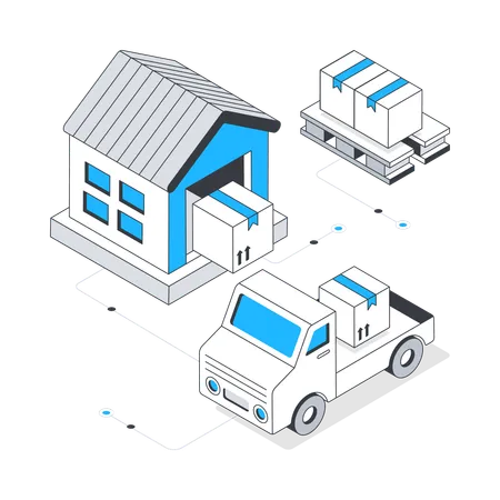 Stock d'entrepôt  Illustration