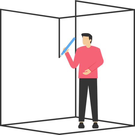 Entrepreneur cover privacy zones  Illustration