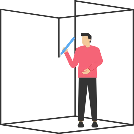 Entrepreneur cover privacy zones  Illustration