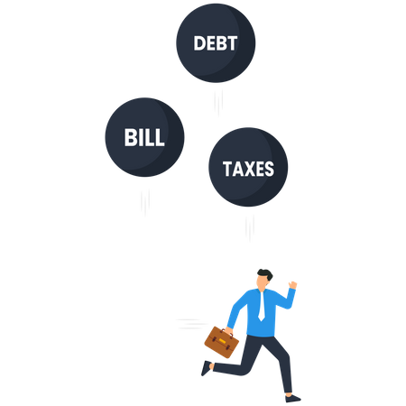Entrepreneur evades taxes  Illustration