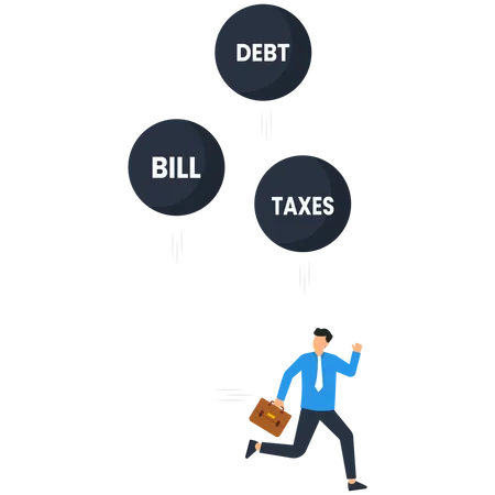 Entrepreneur evades taxes  Illustration