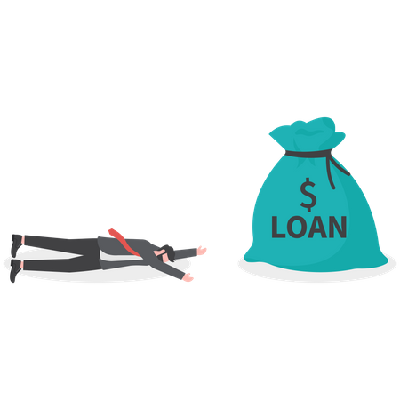 Entrepreneur soft loan to continue business in economic crisis  Illustration