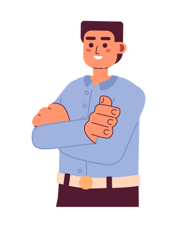 Entrepreneur with arms crossed  Illustration
