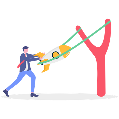 Entrepreneurship ready to launch new project or work improvement  Illustration