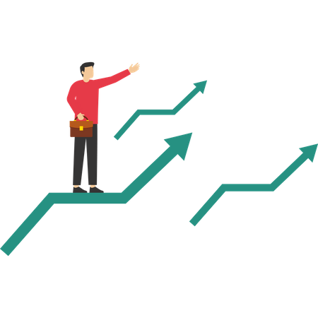 Entreprise en croissance positive  Illustration