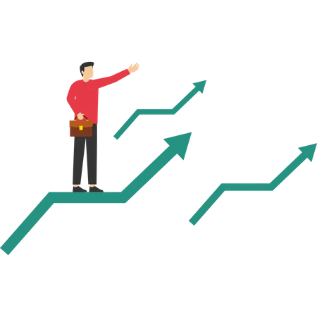 Entreprise en croissance positive  Illustration