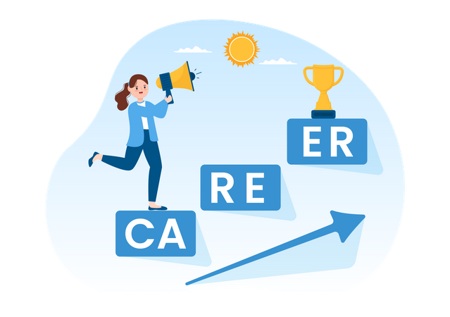 Évolution de carrière en entreprise  Illustration