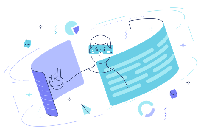 Entreprise de réalité virtuelle  Illustration