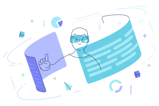 Entreprise de réalité virtuelle  Illustration