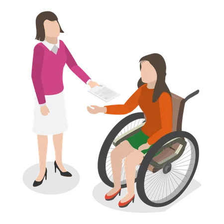 Entreprise qui embauche des personnes handicapées  Illustration