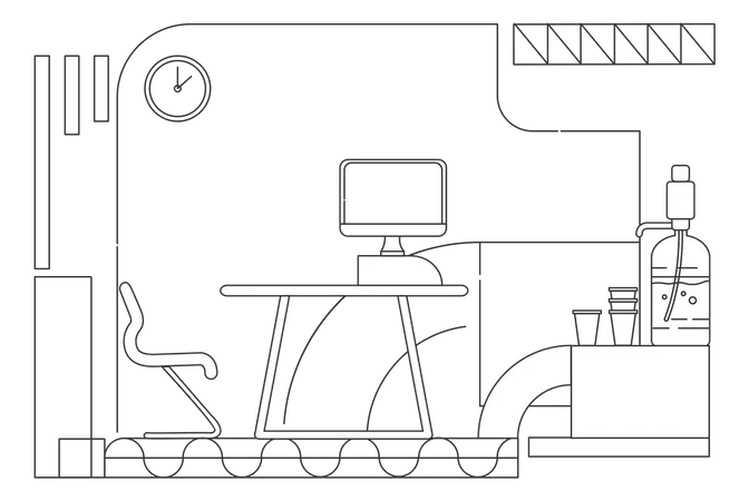 Cabinet des employés de l'entreprise  Illustration