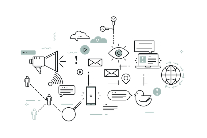 Marketing d'entreprise  Illustration